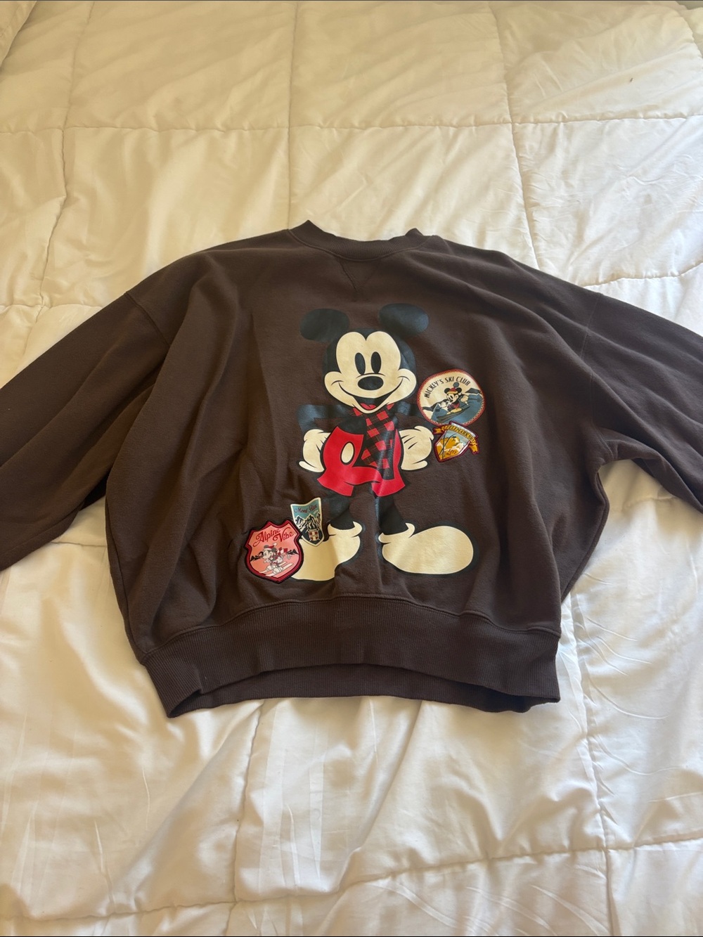 Target Brown Mickey Mouse Graphic Crewneck Sweatshirt
